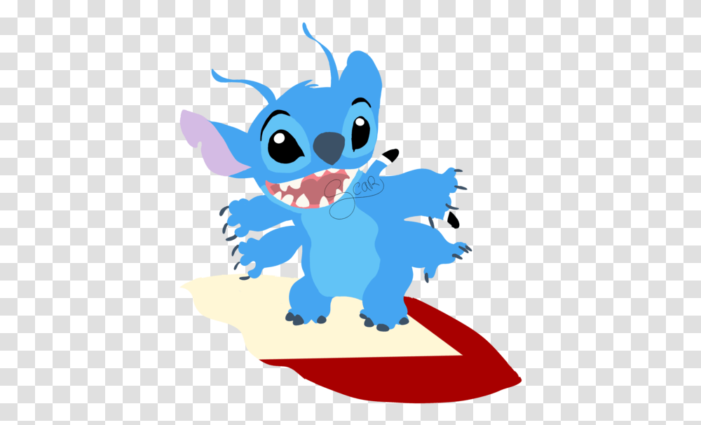 Stitch On A Surfboard, Outdoors, Nature Transparent Png