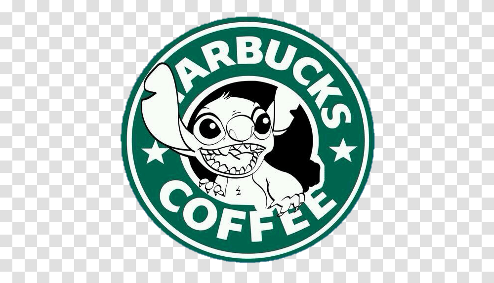 Stitch Starbucks Cute Logo Tumblr, Label, Trademark Transparent Png