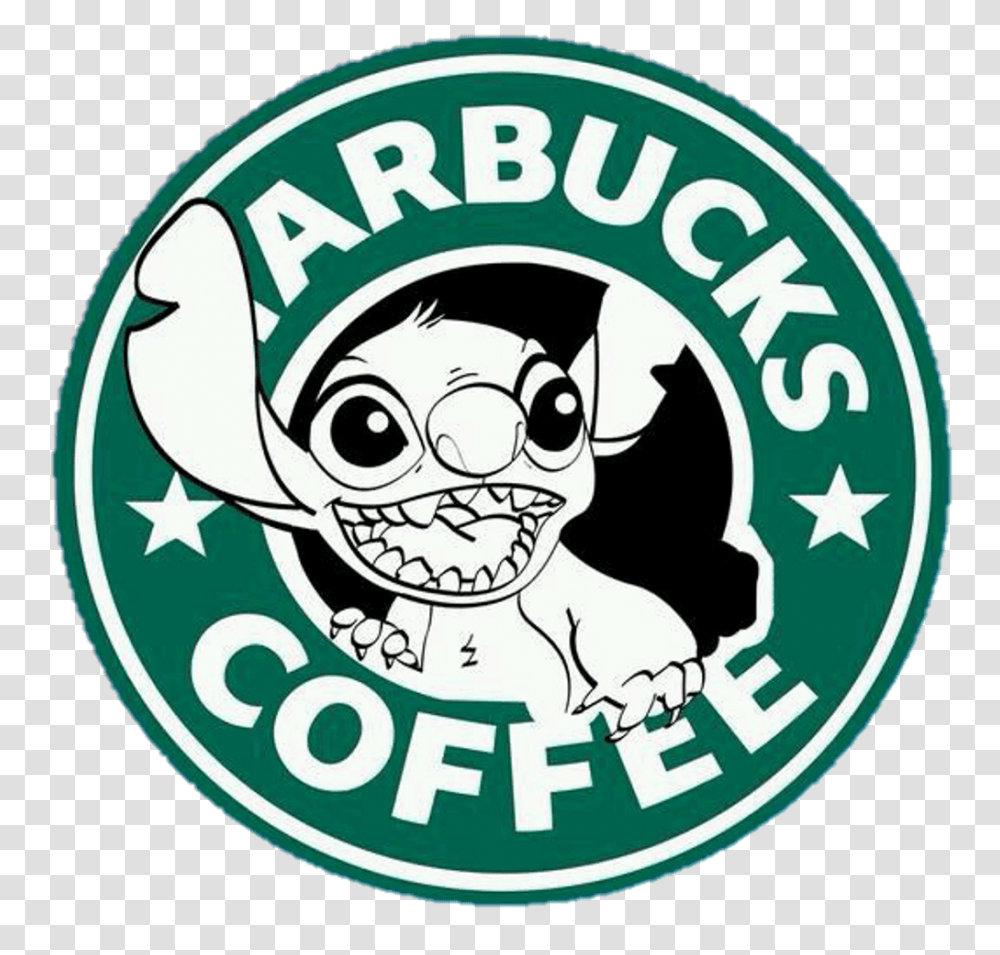 Stitch Starbucks Cute Logo Tumblr Starbucks Princesas Logo, Label, Text, Symbol, Trademark Transparent Png