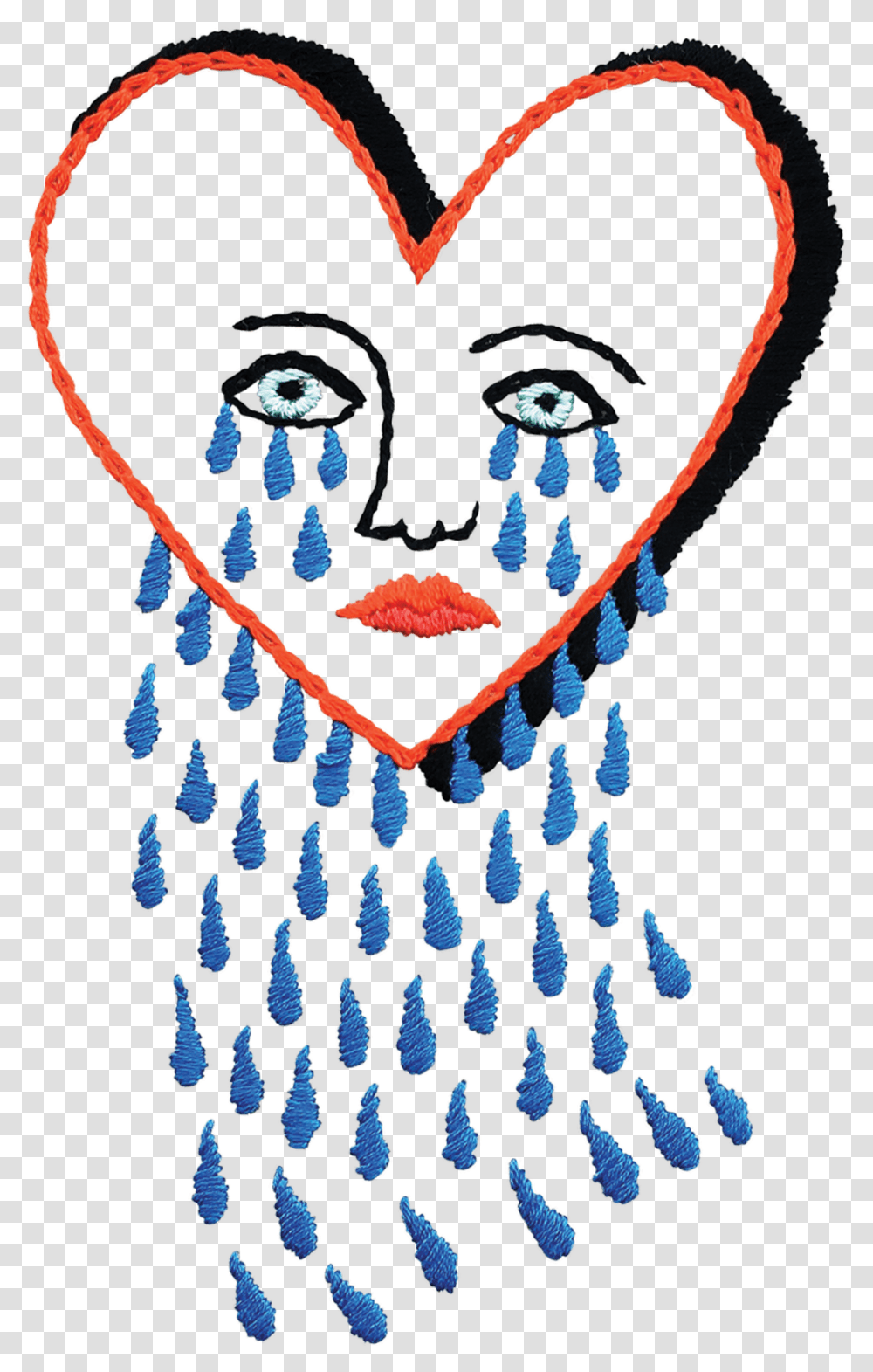 Stitched Broken Heart Tessa Perlow Art, Rug, Logo, Symbol, Face Transparent Png