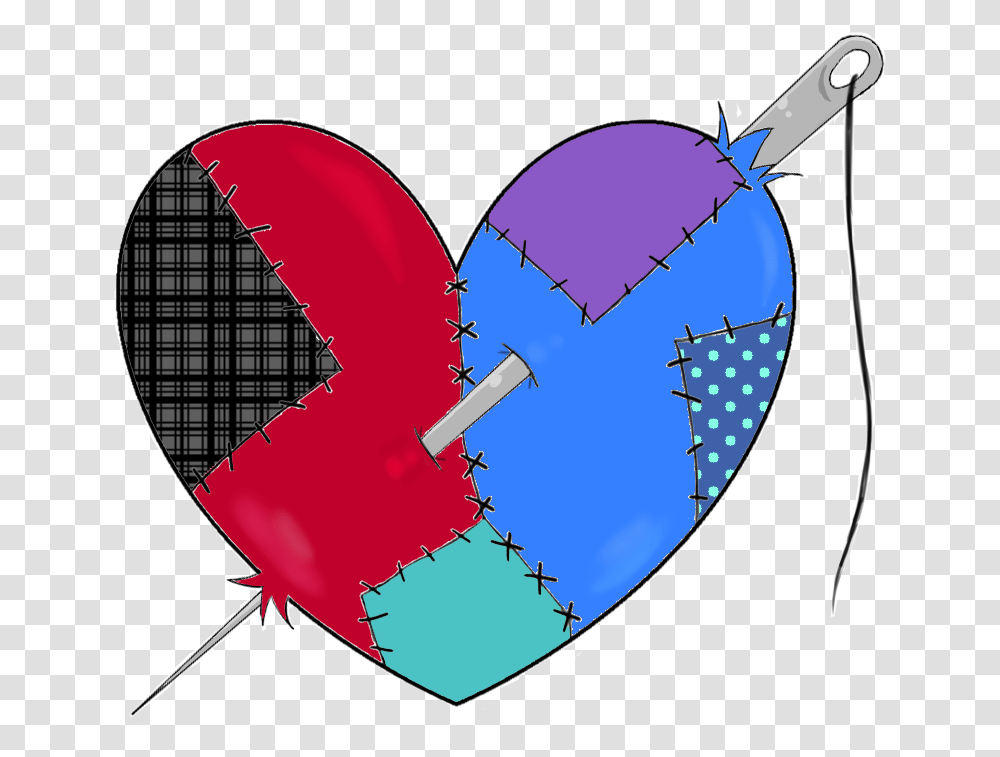 Stitched Heart Drawing, Balloon, Airplane, Aircraft, Vehicle Transparent Png