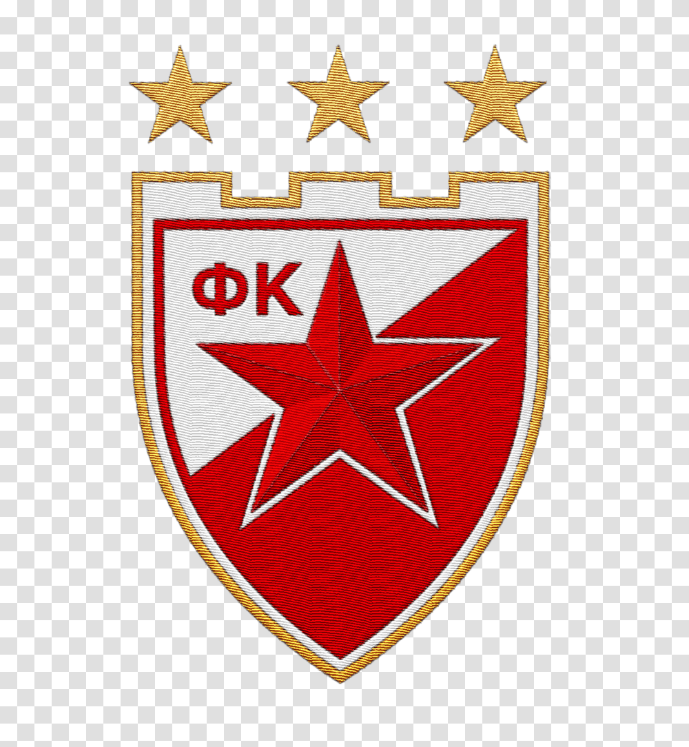 Stitched Logo Tutorial Red Star Belgrade Logo, Rug, Symbol, Armor, Trademark Transparent Png