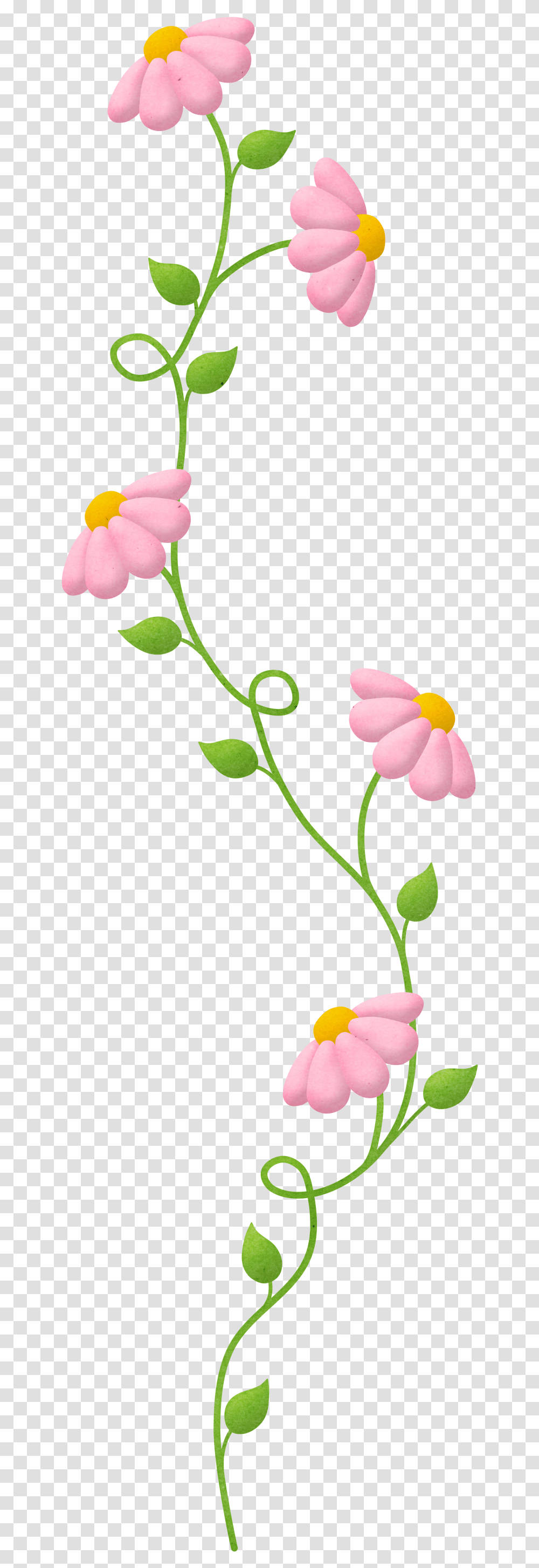 Stitching Clipart Clipart Flower Vertical Border, Plant, Floral Design, Pattern Transparent Png