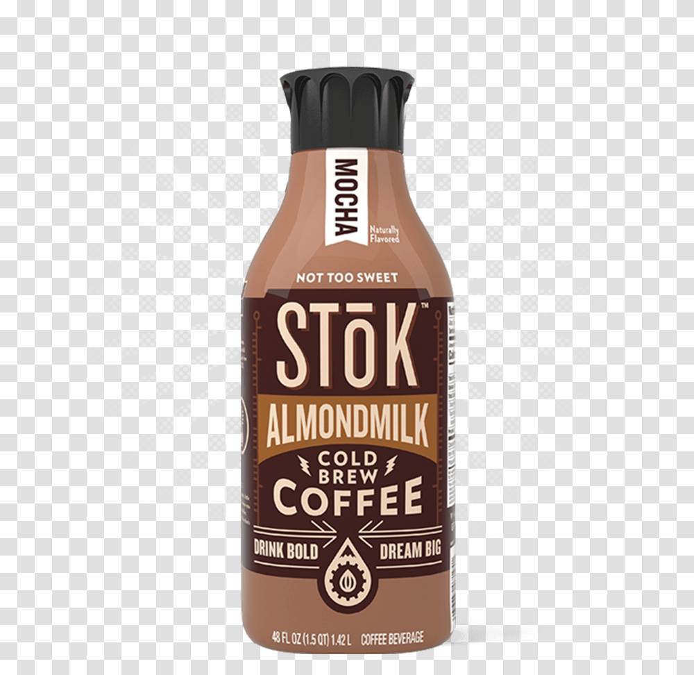 Stk Almondmilk Mocha Cold Brew Coffee Stok Mocha Cold Brew, Label, Beverage, Bottle Transparent Png