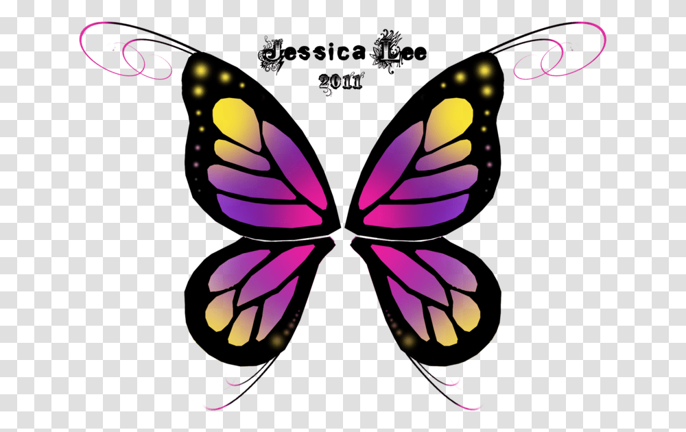 Stock Butterfly Wings By Daftopia D424slm Yellow Purple And Black Butterfly, Pattern, Ornament Transparent Png