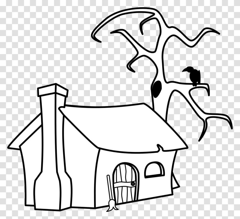 Stock Drawing Trippy Draw A Witch's House, Building, Stencil, Nature, Outdoors Transparent Png