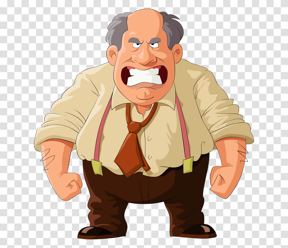 Stock Illustration Cartoon Teeth Angry Boss Cartoon, Costume, Person, Face, Mouth Transparent Png