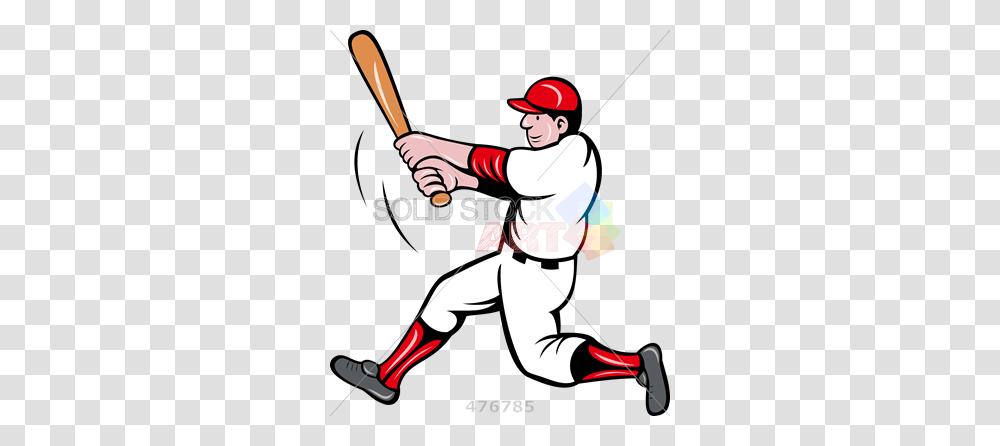 Stock Illustration Of Cartoon Drawing Of Baseball Batter Swinging, Person, Human, People, Sport Transparent Png