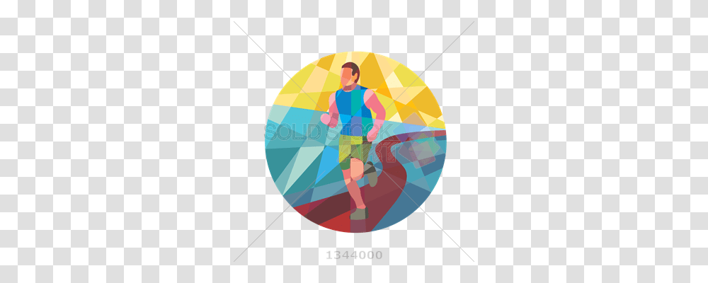 Stock Illustration Of Geometric Patterns Male Runner Inside, Sphere, Adventure, Leisure Activities, Person Transparent Png