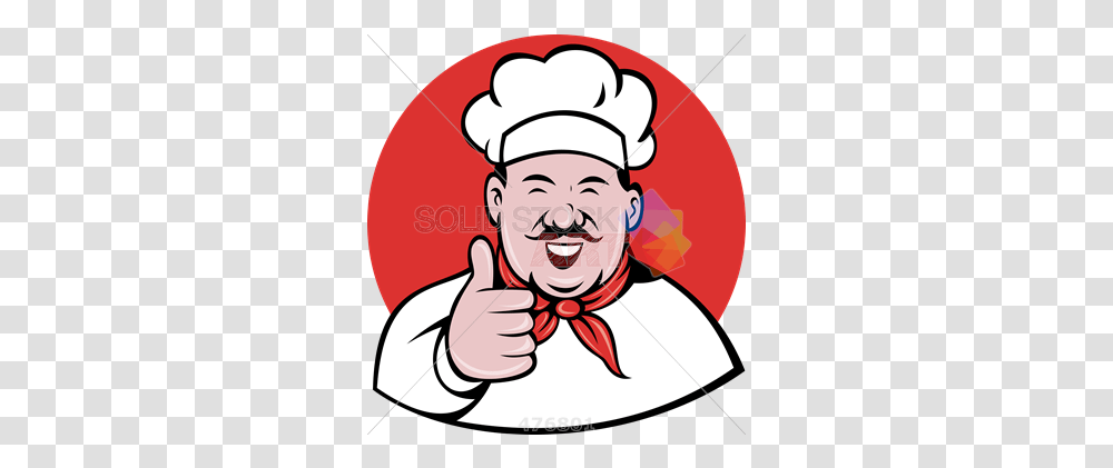 Stock Illustration Of Old Fashioned Chef Cartoon Logo, Poster, Advertisement Transparent Png