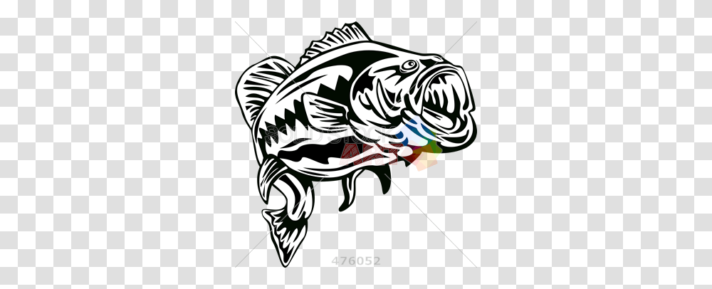 Stock Illustration Of Rendering Of Largemouth Bass Gaping Black, Animal, Fish, Reptile, Perch Transparent Png