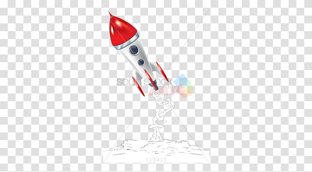 Stock Illustration Of Rocket Blasting Off With Smoke And Rings Sketch, Weapon, Weaponry Transparent Png