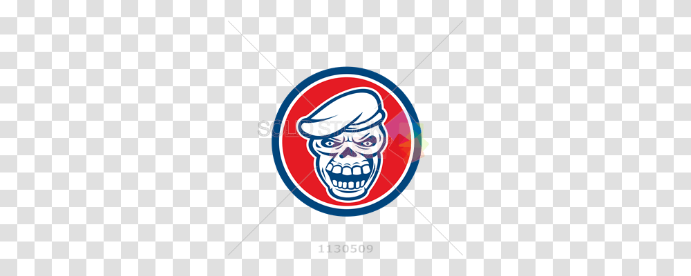 Stock Illustration Of Vector Frontal Blue White Skull Head Wearing, Adventure, Leisure Activities, Sign Transparent Png