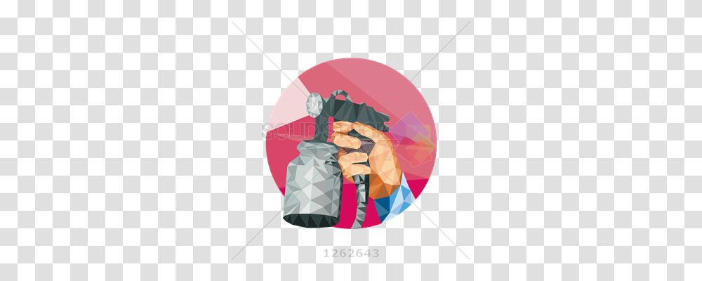 Stock Illustration Of Vector Geometric Shapes Hand Holding Grey, Bomb, Weapon, Outdoors, Photography Transparent Png