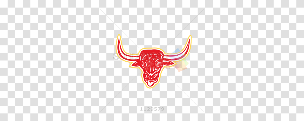 Stock Illustration Of Vector Red Bull Head Sticking Tongue Out, Label, Food, Seafood Transparent Png