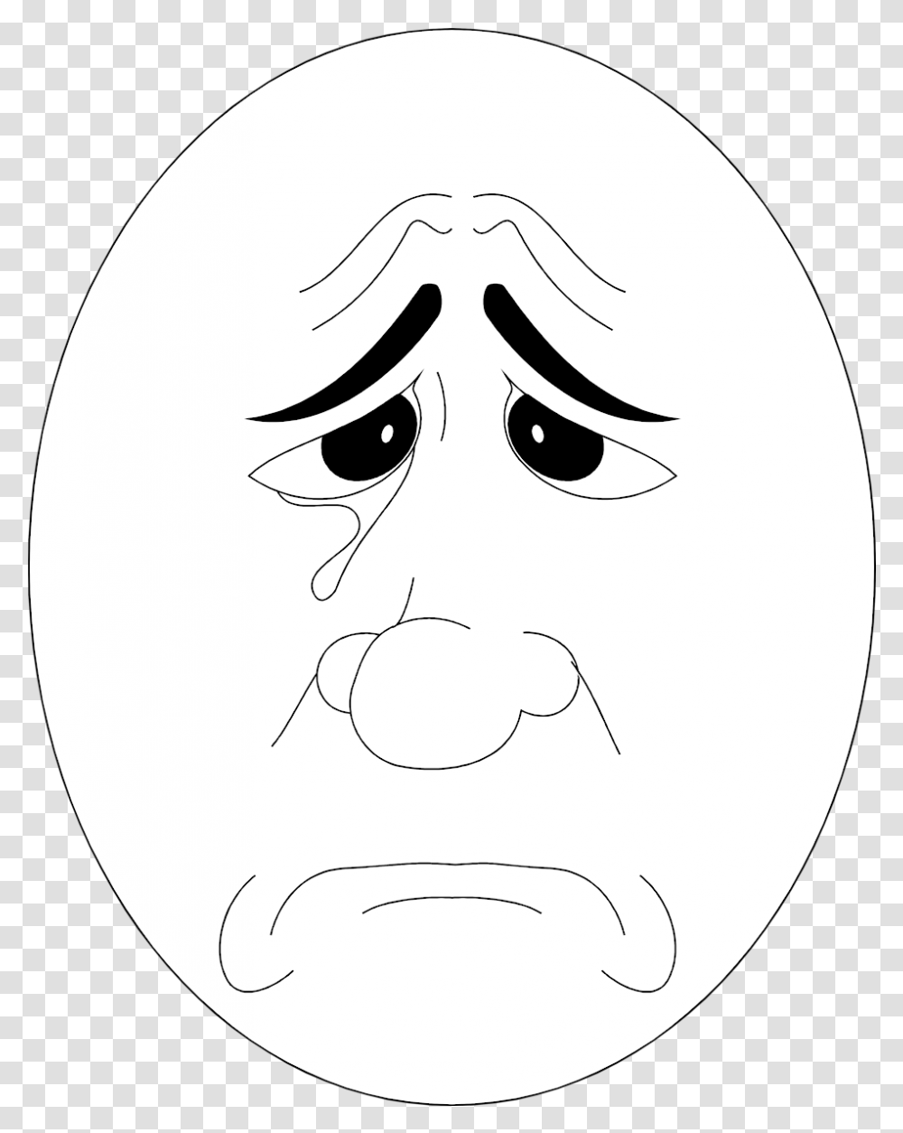 Stock Photo A Sad Face Clipart Circle, Stencil Transparent Png