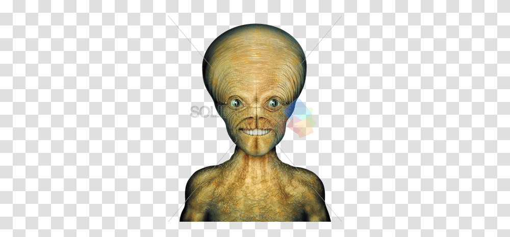 Stock Photo Of Alien Smiling With Big Teeth And Green Cat Like Eyes Alien Smiling, Head, Face, Person, Human Transparent Png