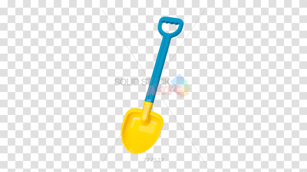 Stock Photo Of Blue And Yellow Toy Cartoon Shovel Background, Tool Transparent Png