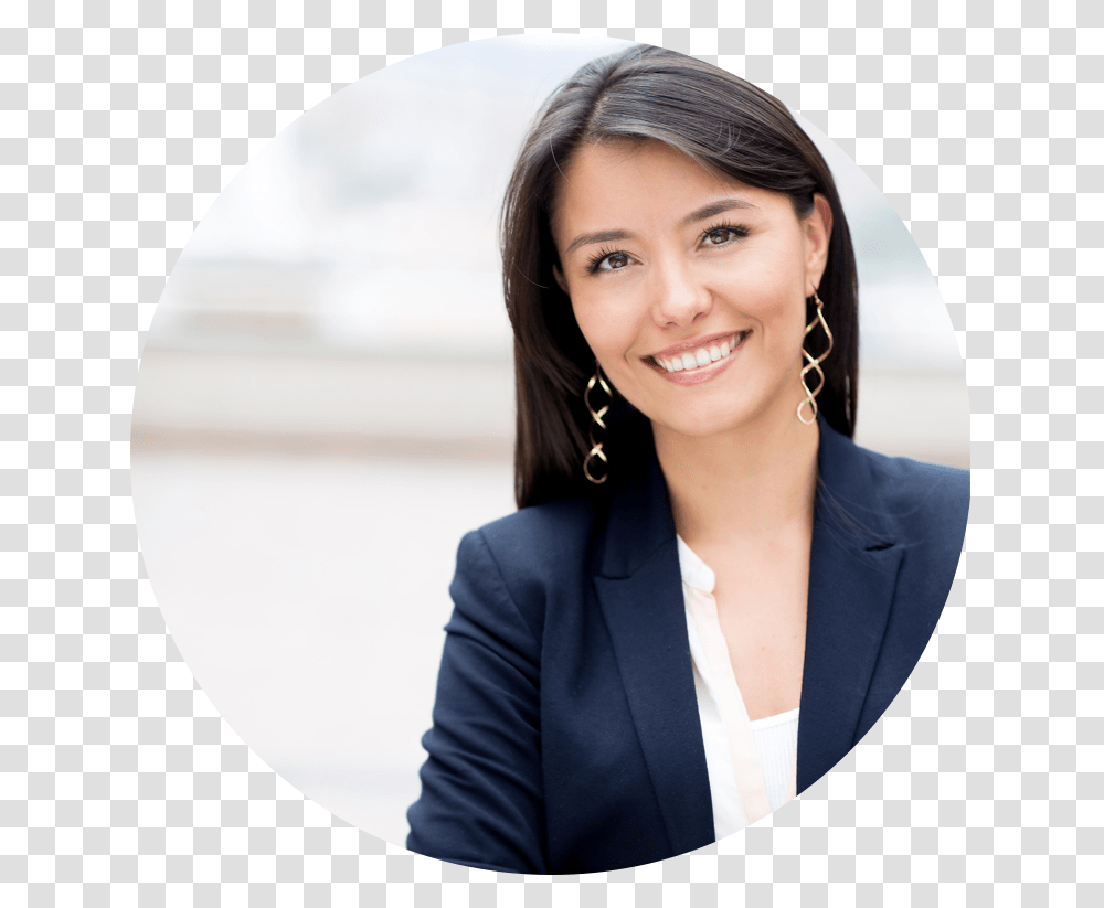 Stock Photo Of Business Woman, Face, Person, Suit, Coat Transparent Png