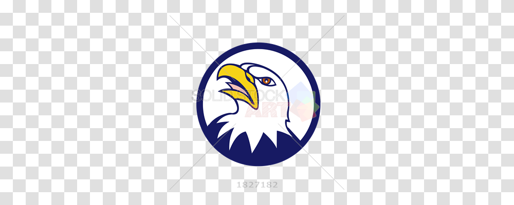 Stock Photo Of Cartoon Angry Eagle Head On White Circle, Bird, Animal, Bald Eagle, Beak Transparent Png