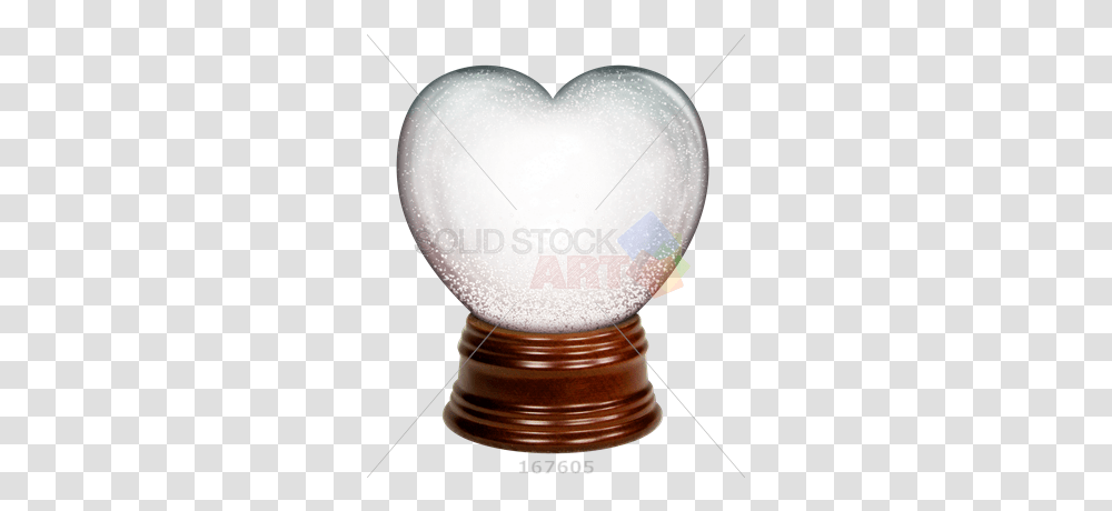 Stock Photo Of Heart Shaped Snow Globe With Wooden Base Heart Shape Snow Globe, Lamp, Light, Balloon, Lightbulb Transparent Png