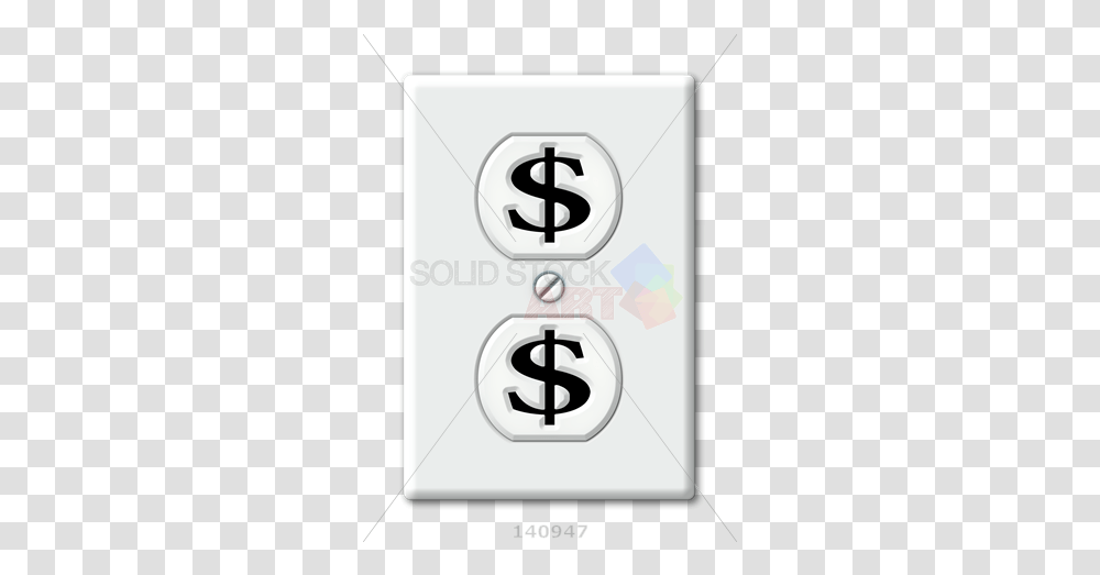 Stock Photo Of White Outlet With Black Money Signs Symbols Happy Outlet, Number Transparent Png