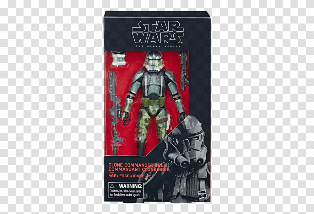 Stock Photo Star Wars Black Series Commander Gree, Person, Robot, Poster, Advertisement Transparent Png