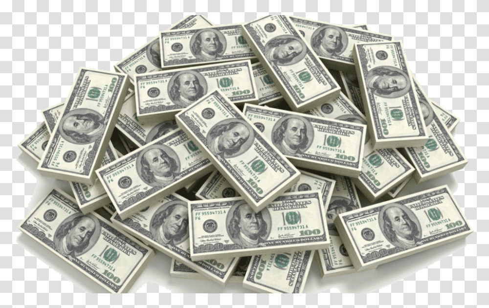 Stock Pile Of Money, Dollar, Person, Human, Wristwatch Transparent Png