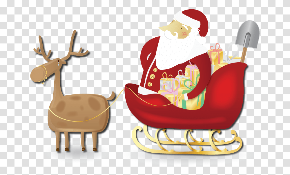 Stock Rudolph Claus Reindeer Sled Clip Santa Claus, Birthday Cake, Dessert, Food, Antelope Transparent Png
