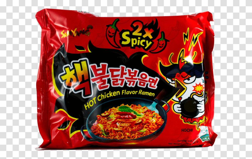 Stock Samyang Hot Chicken Ramen X Tidbit Snacks 2x Spicy Ramen Noodles, Food, Candy, Meal, Sweets Transparent Png