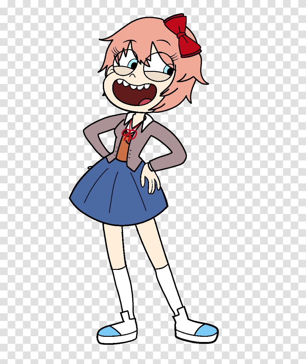 Stock Sayori In Style Of Star Vs The Clipart Star Vs The Forces Of Evil Art Style, Female, Girl, Clothing, Blonde Transparent Png