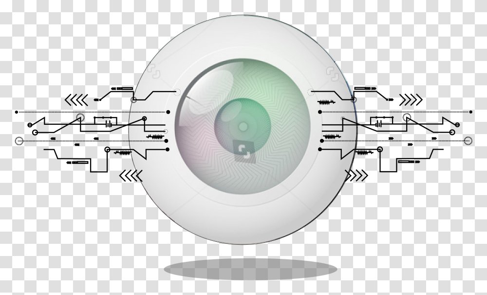 Stock Vectorvectoreyesfuturistictechnologybackground Circle, Sphere, Text, Magnifying, Diagram Transparent Png