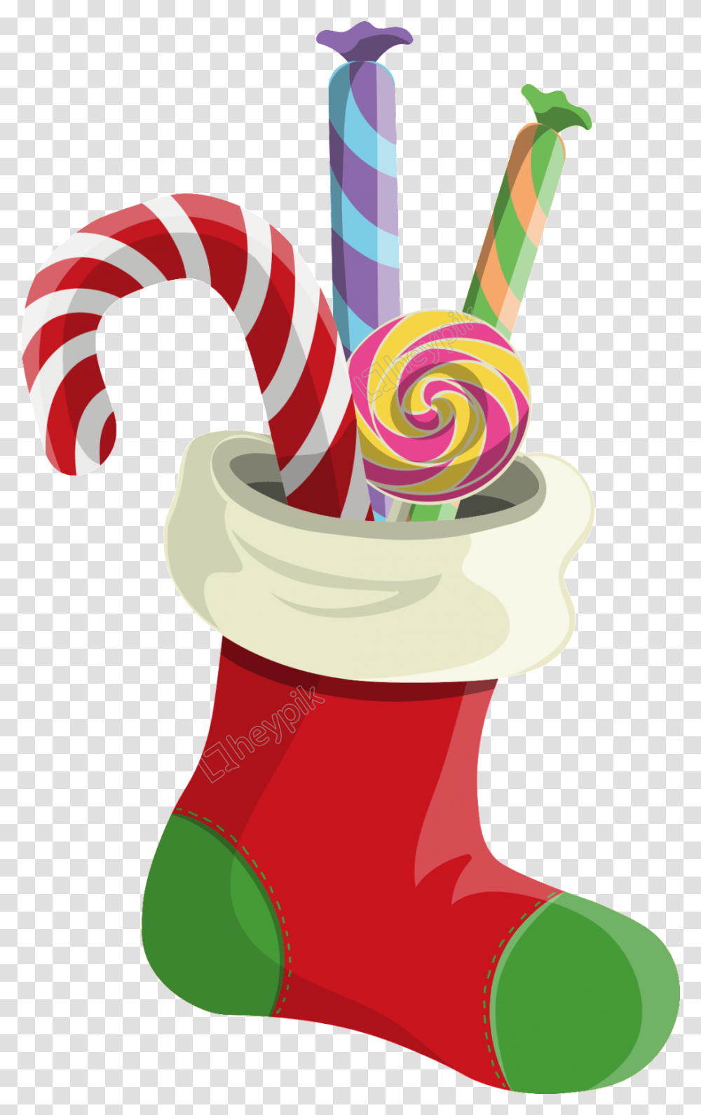 Stocking Vector Animated Christmas Socks Vector, Sweets, Food, Confectionery, Candy Transparent Png