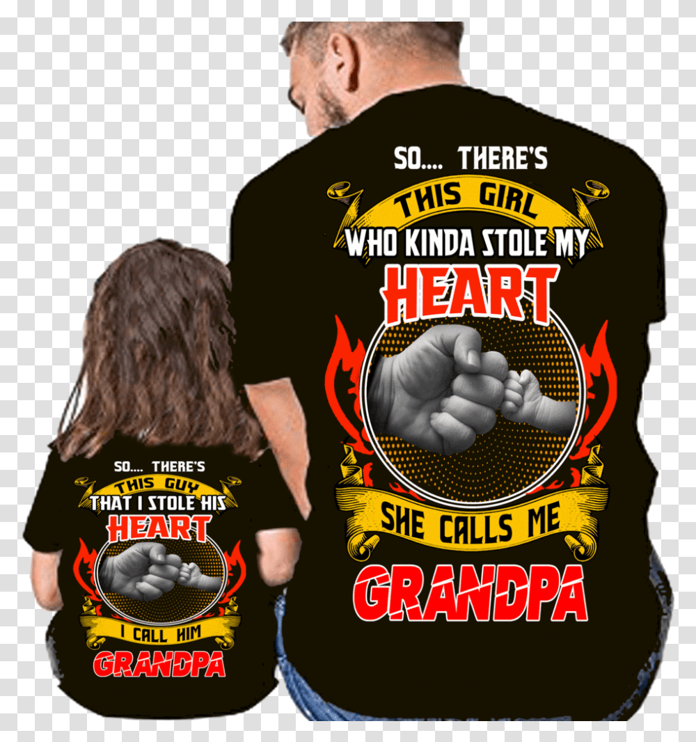 Stole My Heart Grandpa And Granddaughter Grandpa Granddaughter T Shirt, Person, Human, Poster, Advertisement Transparent Png