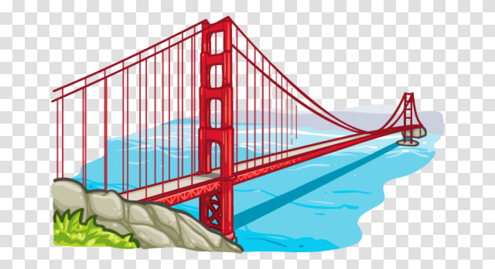 Stone Bridge Clipart San Francisco Bridge Clipart, Building, Suspension Bridge Transparent Png