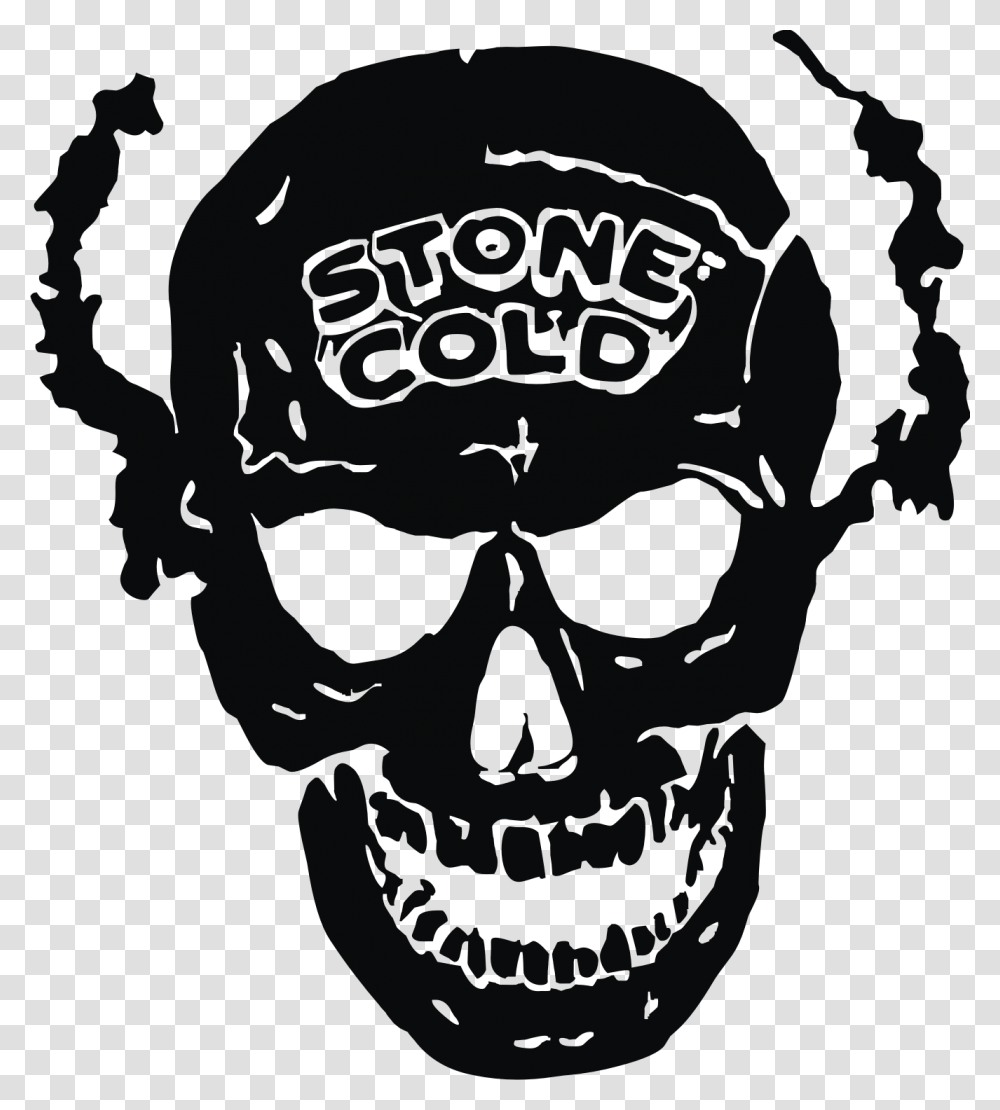 Stone Cold Skull Logo By Sofia Sawayn Stone Cold Smoking Skull, Stencil, Person, Human Transparent Png