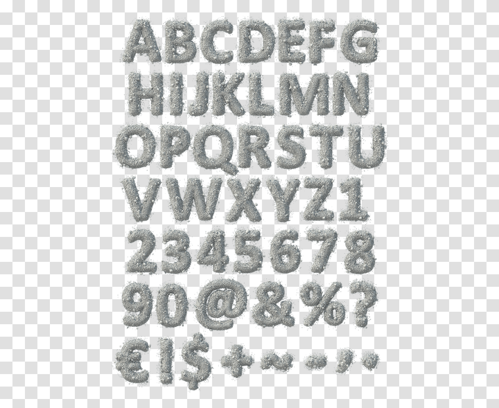 Stone Dust Gray Font Monochrome, Rug, Alphabet, Handwriting Transparent Png