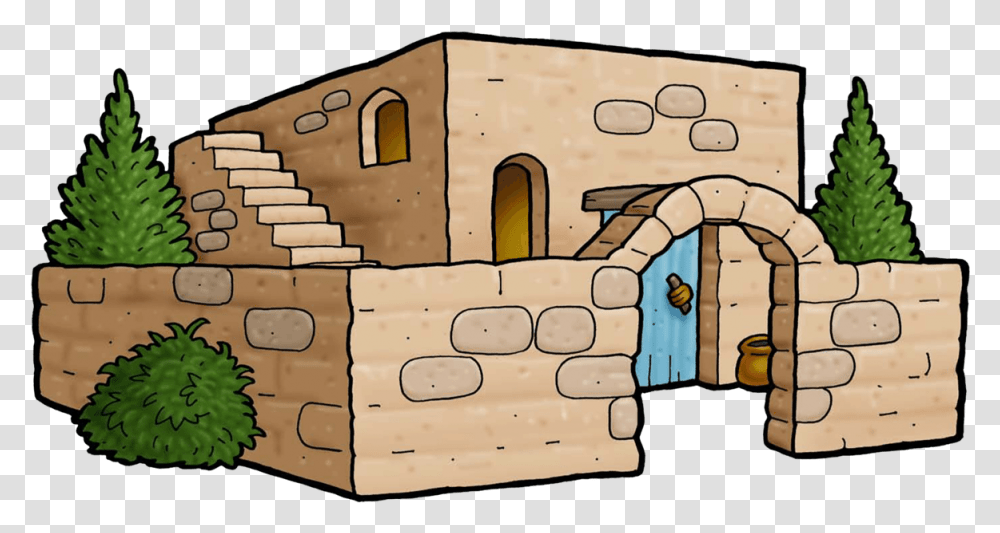 Stone House Clipart Jpg Bible Stone House Clipart, Wood, Building, Plywood, Outdoors Transparent Png