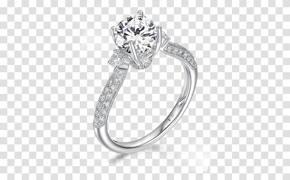 Stone Pave Engagement Ring, Jewelry, Accessories, Accessory, Diamond Transparent Png