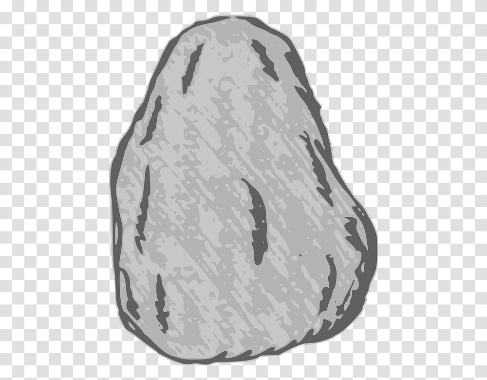 Stone Rock Grey Sketch Hand Drawn Sketch Large Rock Clipart, Bag, Sack, Rug Transparent Png