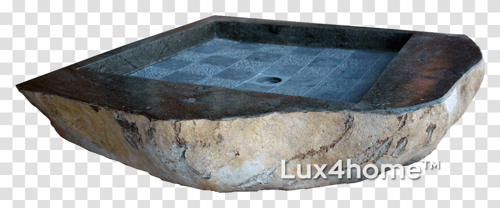 Stone Shower Bathtub, Soil, Tabletop, Furniture, Coffee Table Transparent Png