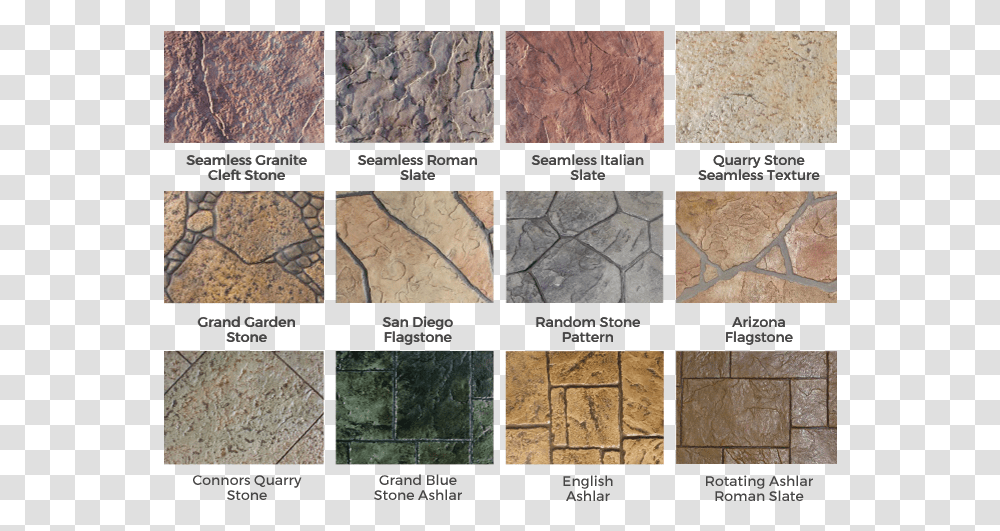 Stone Texture Color Options For Stamped Concrete, Slate, Flagstone, Wood, Flooring Transparent Png