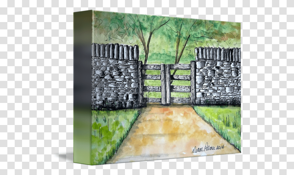 Stone Wall Ink And Watercolor Painting By Diane Palmer Visual Arts, Graffiti, Mural, Drawing, Doodle Transparent Png