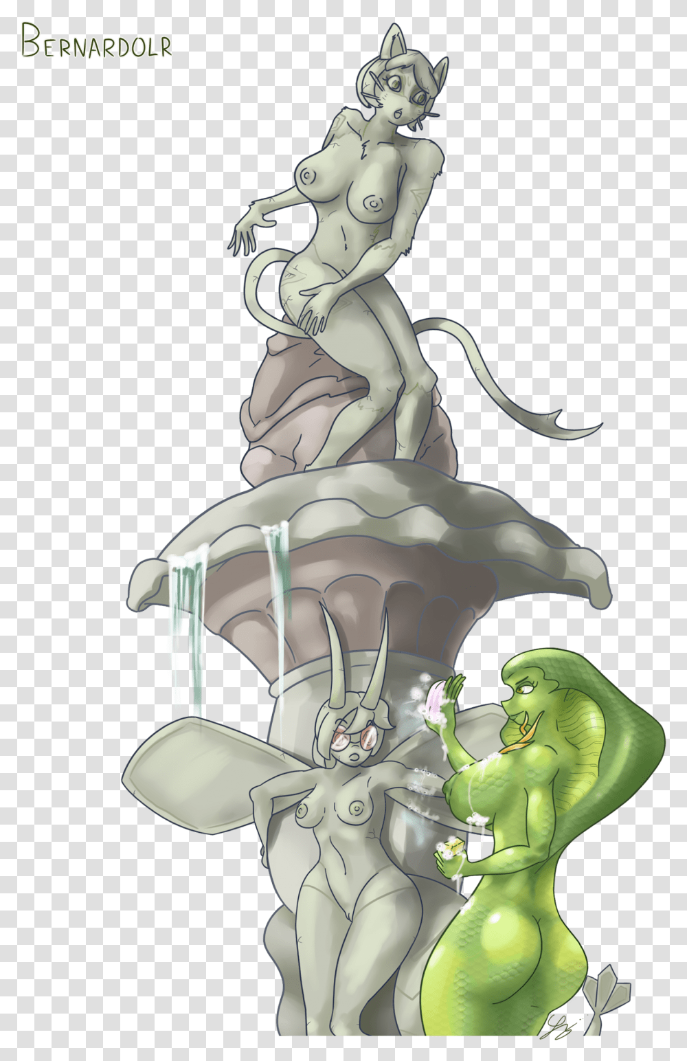 Stoned Liepard And Flygon Cartoon, Figurine, Machine, Toy Transparent Png