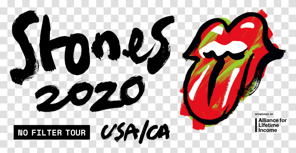 Stones 2020 No Filter Tour Rolling Stones Tour 2020, Handwriting, Label, Alphabet Transparent Png