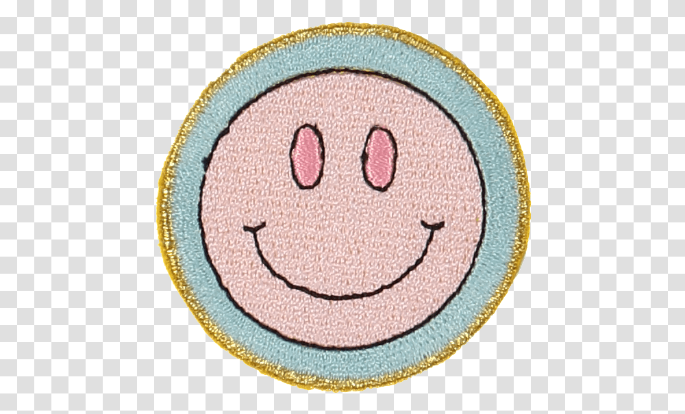 Stoney Clover Lane Tagged Smiley Face Patch, Rug, Embroidery, Pattern Transparent Png