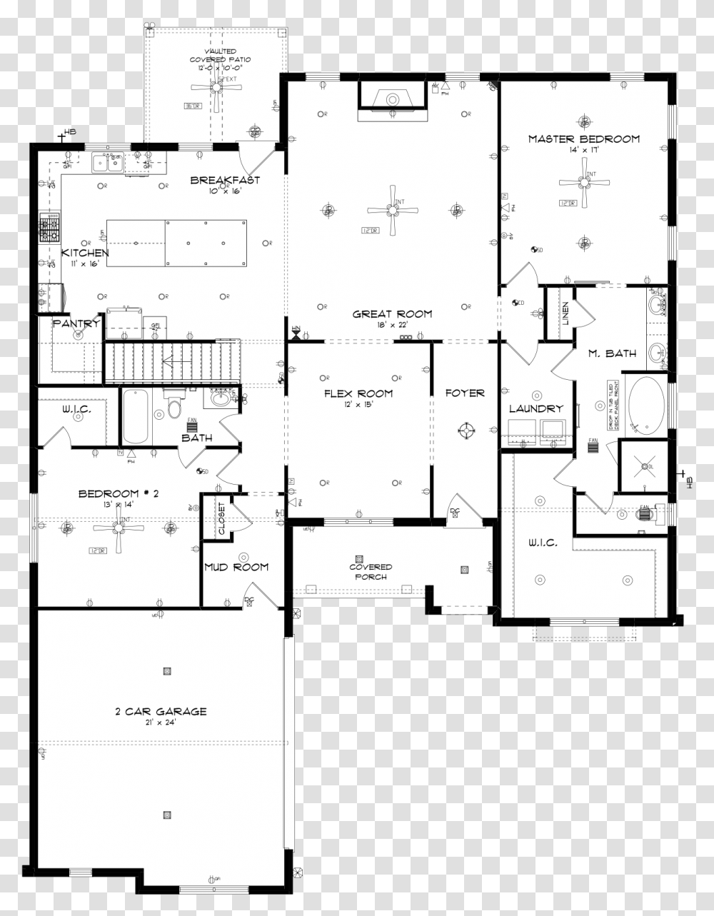 Stonington Main Floor By Stone Martin Builders Floor Plan, Diagram, Plot, Menu Transparent Png