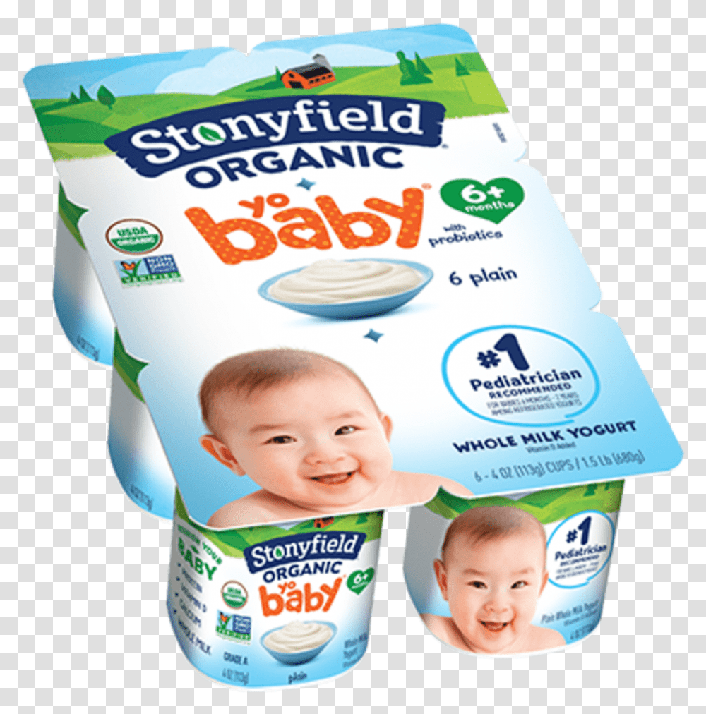 Stonyfield Baby Yogurt Plain, Person, Human, Dessert, Food Transparent Png