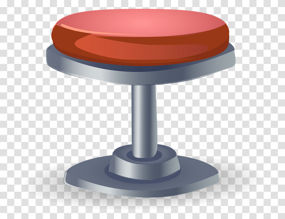 Stool Seat Seating Red Furniture Round Grey Bar Stool Clip Art, Lamp, Cushion, Tabletop, Electronics Transparent Png