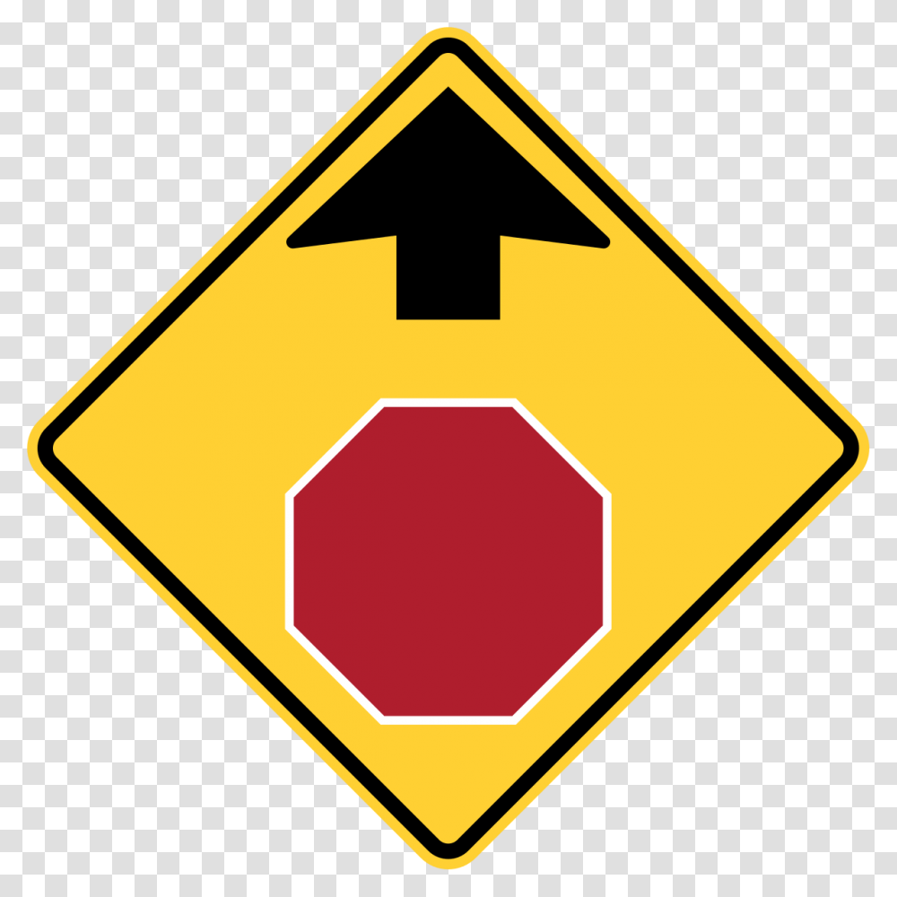 Stop Ahead Sign, Road Sign, Stopsign Transparent Png